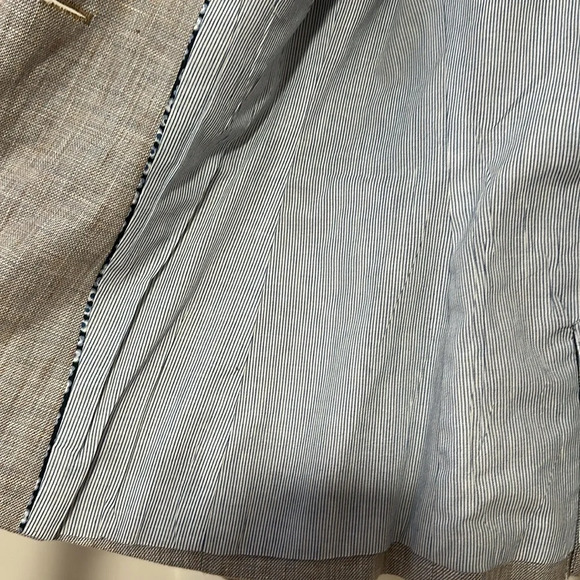 Zara 100% linen blazer button spring - Picture 6 of 7